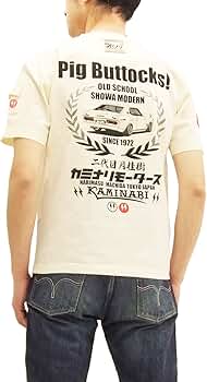 追跡便【 】モダンスポーツコンクリート柄Tシャツ Amazon | [カミナリ] Tシャツ KMT-169 ブタケツ ローレル 旧車柄